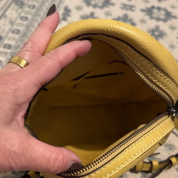 Coach Mustard Leather Backpack - Picture 5 of 6